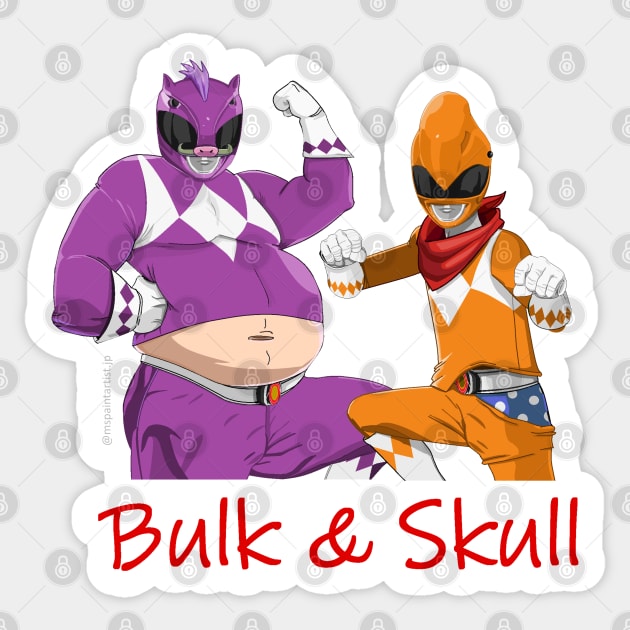 Bulk and Skull Rangers Sticker by Zapt Art